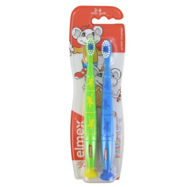 Children's soft toothbrush 3-6 years duo