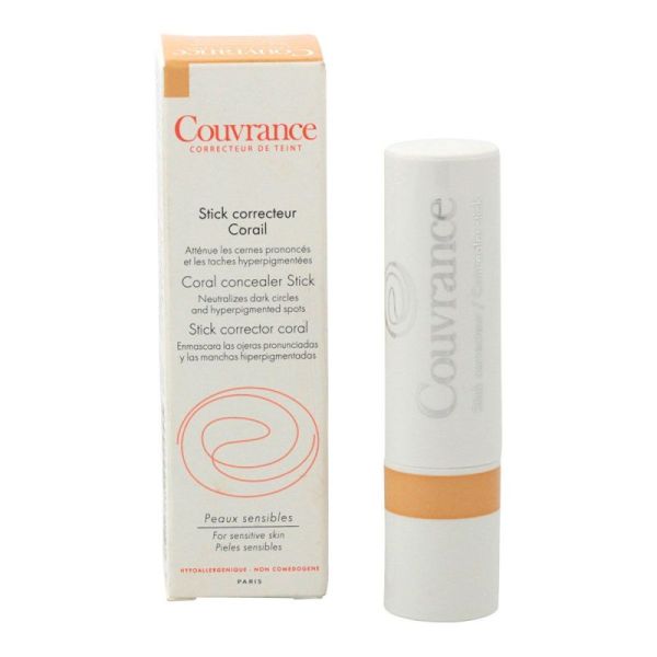 Concealer stick coverage coral tint