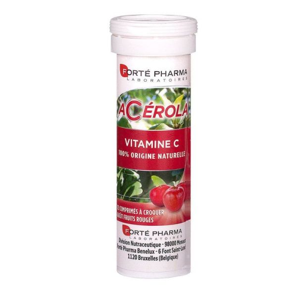 Acerola vitamin C 12 chewable tablets