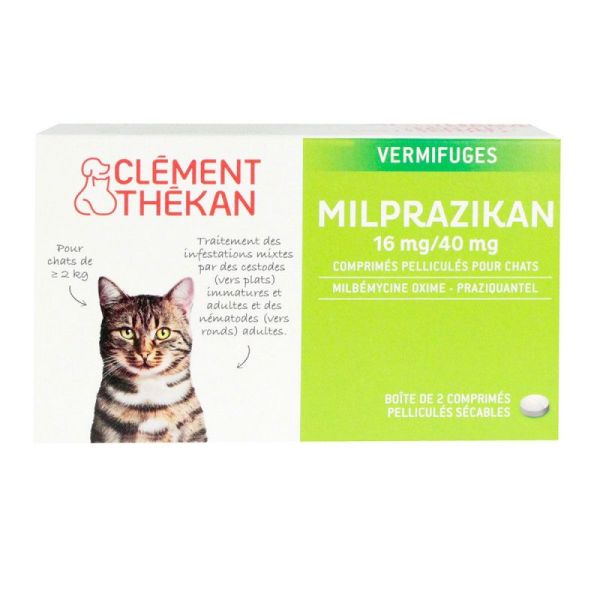 2 tablets Dewormer Milprazikan cat 2kg+